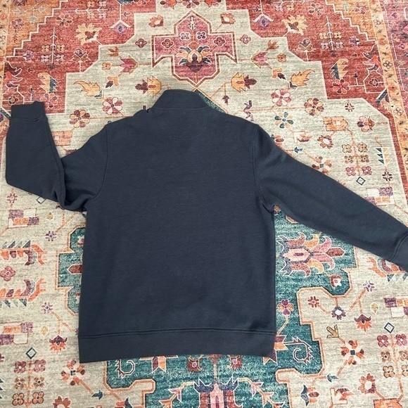 Izod Saltwater sz L Relaxed Classic Fit 1/4 zip‎ blue sweatshirt sweater - Picture 6 of 9